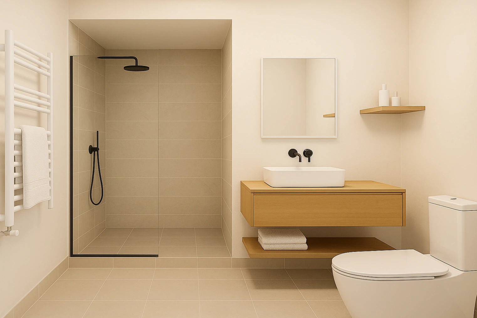 Doorless Walk-In Shower Ideas for Small Bathrooms